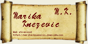Marika Knežević vizit kartica